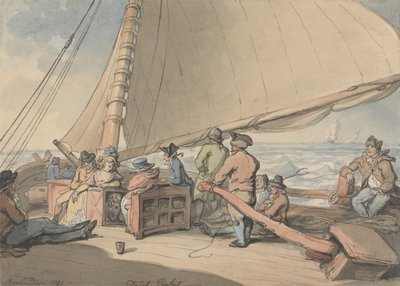 A Dutch Packet in a Rising Breeze by Thomas Rowlandson